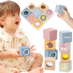 Дървени сензорни кубчета POLARB, 8 бр.