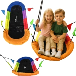 Градинска люлка щъркелово гнездо правоъгълна цветна 167 x 75 cm