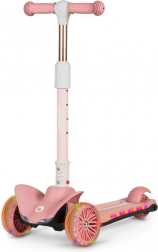 Детска триколка тротинетка с LED LIONELO Timmy Pink Rose
