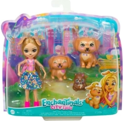 Кукла Enchantimals Gerika Golden Retriever с кученца и катеричка