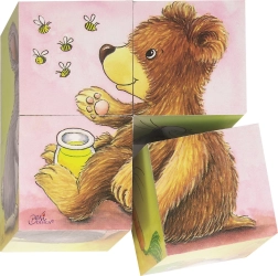 Goki дървени кубчета с бебета – 4 бр.