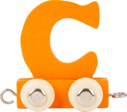 Дървено вагонче с буквата C – цветна азбука Small Foot
