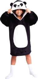Cozy Noxxiez CH326 Panda - warm TV hoodie blanket with hood for kids 7 - 12 years