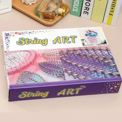 Креативен комплект string art с LED, рамка 21 × 30 см – мотив делфин
