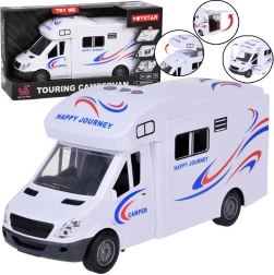 Бял караван със светлини и звуци