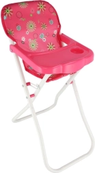 Високо столче за кукли с поднос, сгъваемо