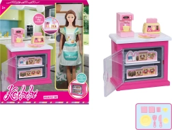 Кукла готвач 30 см с кухненски шкаф и аксесоари