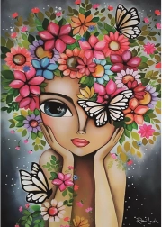 Girl with Flowers Puzzle 1000 Pieces