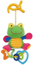 Плюшена играчка с дрънкалка жабка BABY MIX