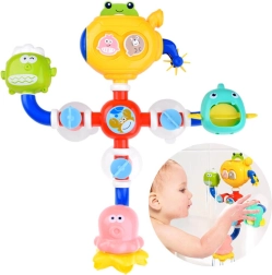 Забавна играчка за баня с водно колело и въртележка