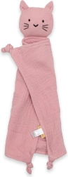 NEW BABY Muslin Comforter Cat Pink