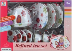 Тенекиен чаен комплект с цветчета