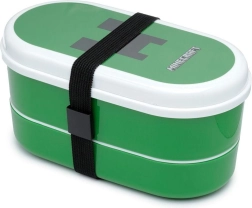 Two-tier lunch box with cutlery Minecraft