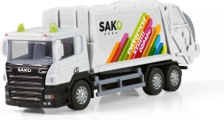 Метален сметосъбиращ камион SAKO 15 см с обратно движение