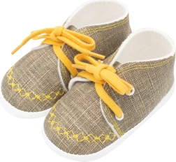 Бебешки пантофки тип кецове NEW BABY jeans mustard 0–3 месеца