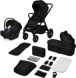 Lionelo Layla 3-in-1 Combination Stroller, Black Onyx