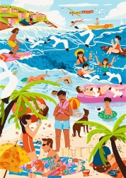 Пъзел Trefl Premium Plus The Art of Colour: В горещото лято 1000 части