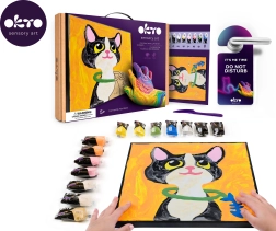 Okto рисуване с маса по номера – котка 29 × 29 см