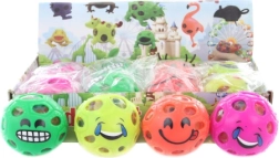 Anti-stress squeeze ball with face