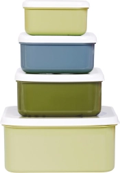 Комплект от четири кутии за закуски A Little Lovely Company – Dinosauři