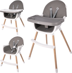 Детско столче за хранене BITEO, сиво