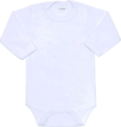 New Baby бебешко боди с дълъг ръкав – бяло