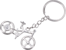 Сребърен ключодържател във форма на велосипед