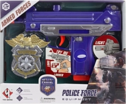 Светещ и звуков детски пистолет на батерии