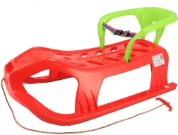 Пластмасови шейни с облегалка Baby Mix Snow Star червени