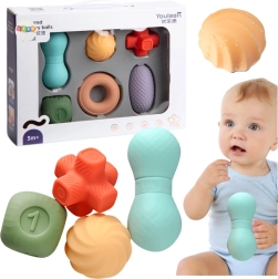 Sensory soft balls and blocks for babies, 6 pcs