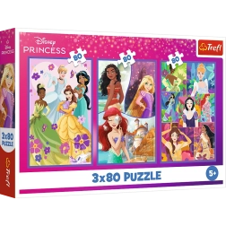 Пъзел 3x80 Disney Принцеси Приятелки Trefl