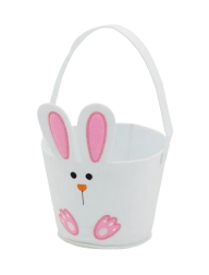 Felt Easter basket in the shape of a bunny, brown 17 × 23 cm