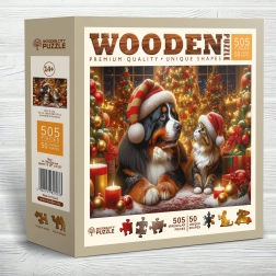 Wooden Puzzle Cat and Dog 505 Pieces