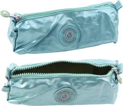 School pencil case single-chamber light green