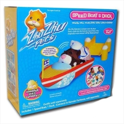 ZHU ZHU PETS motor boat with dock for interactive hamsters