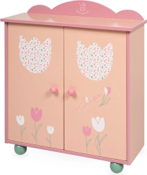 Дървен гардероб за кукли с аксесоари TULIPE