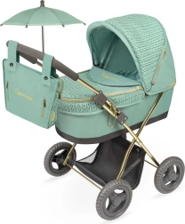 Сгъваема количка за кукли със слънчобран и чанта Capriccio 60 см
