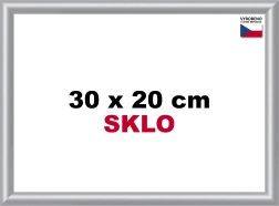 Silver Plastic Frame 30x20cm