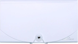 DL elasticated document file, 13 pockets, white