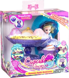 Cupcake Surprise – banana dessert transforming into a princess and bedroom