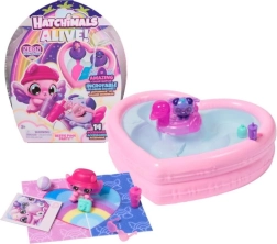 Hatchimals неонова дъгова басейн парти със зверчета – басейнче във форма на сърце и 2 яйчица