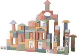 Дървени пастелни кубчета Сафари 120 бр.