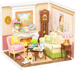 Миниатюрна къщичка „Чай в пет“ – DIY 3D дървен конструктор с LED