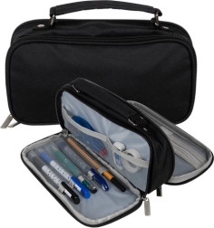 Разгъваем двукамерен ученически несесер Maaleo – черен