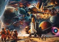 Schmidt Puzzle The Charm of Space Travel – Journeys to Distant Galaxies 1000 Pieces