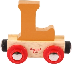 Дървен влак Bigjigs Rail с буква L