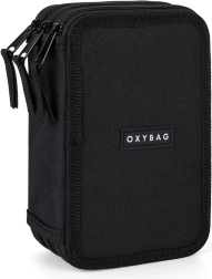 Трипластов ученически несесер UNICOLOR черен