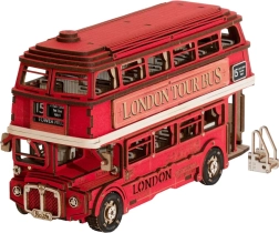 3D дървен пъзел за сглобяване – лондонски double-decker