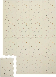 3 Sprouts foam play mat terrazzo cream