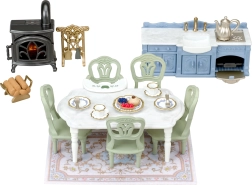 Sylvanian Families елегантна трапезария с камина